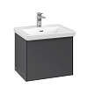 Картинка анонса товара «тумба под раковину villeroy &amp; boch subway 3.0 с подсветкой graphite / graphite c579l0vr»