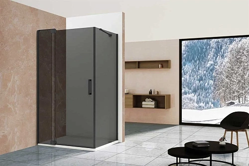 Душевой уголок Vincea Extra VSR-1E101190CGB, 1000/1100x900, черный, стекло тонированное Душевой уголок Vincea Extra VSR-1E101190CGB, 1000/1100x900, черный, стекло тонированное