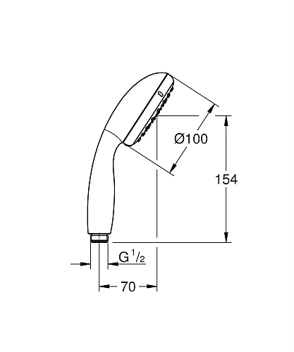 Душевая лейка GROHE Tempesta New (27923001) хром Душевая лейка GROHE Tempesta New (27923001) хром
