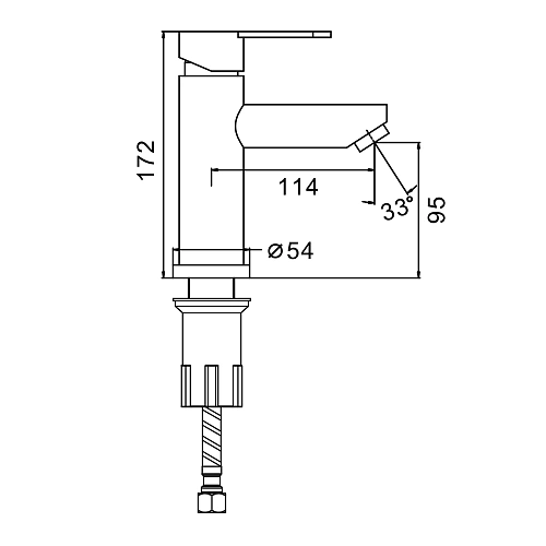 Смеситель для раковины Splenka S223.10.05, сатин Смеситель для раковины Splenka S223.10.05, сатин