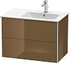 Картинка анонса товара «тумба под раковину duravit xsquare xs417706161 подвесная 81 см коричнево-оливковый глянцевый»