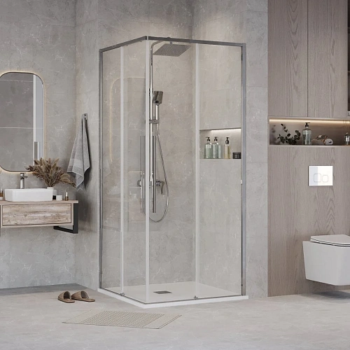 Душевая дверь GROSSMAN Galaxy 1/2.K33.01.90.10.00 (90x195) хром, стекло прозрачное Душевая дверь GROSSMAN Galaxy 1/2.K33.01.90.10.00 (90x195) хром, стекло прозрачное