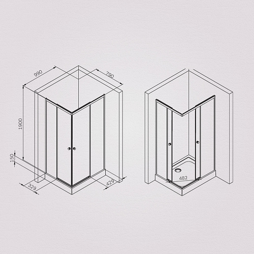 Душевой уголок AM.PM X-Joy W94G-403-100280-MT1K раздвижные двери 100x80 профиль хром матовый, стекло прозрачное Душевой уголок AM.PM X-Joy W94G-403-100280-MT1K раздвижные двери 100x80 профиль хром матовый, стекло прозрачное