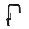 Картинка анонса товара «смеситель для кухни hansgrohe u 220, 1jet 72806670, матовый черный»