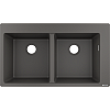 Картинка анонса товара «кухонная мойка hansgrohe s51 s510-f770 370/370 43316290, серый камень встраиваемая»