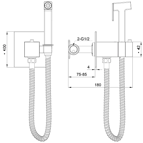 Гигиенический душ Wonzon & Woghand брашированный никель (WW-88829910-BN) Гигиенический душ Wonzon & Woghand брашированный никель (WW-88829910-BN)