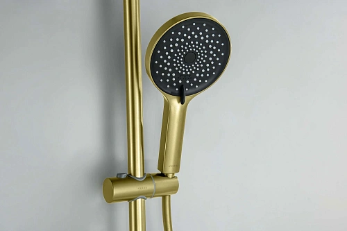 Душевой гарнитур Aquatek Лугано AQ2022BG золото шлифованное Душевой гарнитур Aquatek Лугано AQ2022BG золото шлифованное