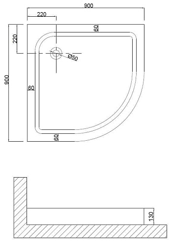 Душевой поддон Niagara Nova NG-90-90 (90x90x13) полукруг, для 6606, 6806 90901 Душевой поддон Niagara Nova NG-90-90 (90x90x13) полукруг, для 6606, 6806 90901