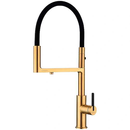 Смеситель для кухни Paulmark Tornado брашированное золото To213402-BG Смеситель для кухни Paulmark Tornado брашированное золото To213402-BG