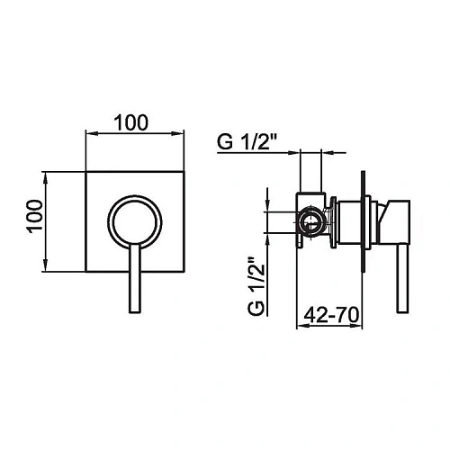 Смеситель для душа Webert Elio EL880101560 Смеситель для душа Webert Elio EL880101560