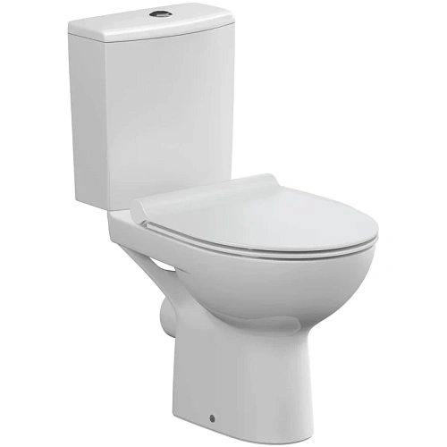 Унитаз напольный Cersanit NATURE (A65410) Clean On 011 3/5 DPL EO slim 65410 с сиденьем Унитаз напольный Cersanit NATURE (A65410) Clean On 011 3/5 DPL EO slim 65410 с сиденьем