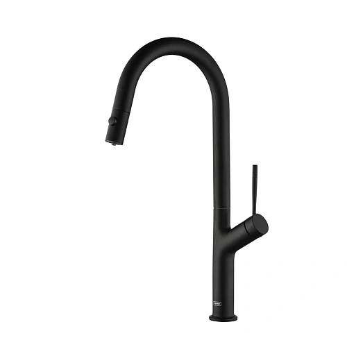 Смеситель для кухни AQUAme Cucina AQM9905MB с выдвижным изливом, с подключением к фильтру с питьевой водой, черный матовый Смеситель для кухни AQUAme Cucina AQM9905MB с выдвижным изливом, с подключением к фильтру с питьевой водой, черный матовый