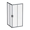 Душевой уголок AM.PM Gem W90G-403-100100-BT 100x100 черный матовый, стекло прозрачное