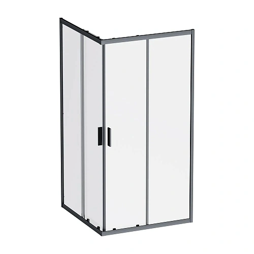 Душевой уголок AM.PM Gem W90G-403-100100-BT 100x100 черный матовый, стекло прозрачное Душевой уголок AM.PM Gem W90G-403-100100-BT 100x100 черный матовый, стекло прозрачное