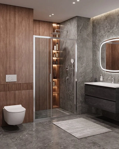 Душевая дверь CEZARES MOLVENO-BF-3-120-C-Cr-IV цвет профиля хром стекло прозрачное Душевая дверь CEZARES MOLVENO-BF-3-120-C-Cr-IV цвет профиля хром стекло прозрачное