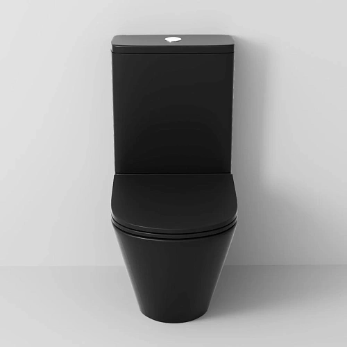 Унитаз напольный GROSSMAN GR-4450BMSQ 60,5x38x82,5 черный матовый, безободковый, торнадо с тонкой крышкой Унитаз напольный GROSSMAN GR-4450BMSQ 60,5x38x82,5 черный матовый, безободковый, торнадо с тонкой крышкой