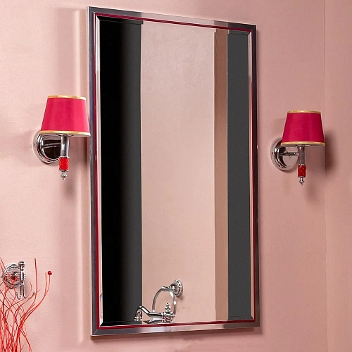 Зеркало Boheme MONACO с подсветкой 70x110 см глянец бордо + хром 566-RCR Зеркало Boheme MONACO с подсветкой 70x110 см глянец бордо + хром 566-RCR