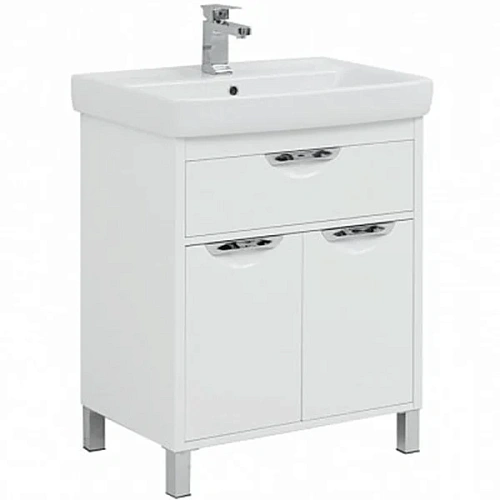 Комплект мебели Aquanet Гретта 70 New белый (1 ящик, 2 дверцы) 00239431 Комплект мебели Aquanet Гретта 70 New белый (1 ящик, 2 дверцы) 00239431