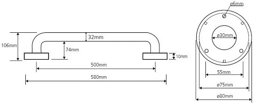 Поручень Bemeta HELP program 301100504 Поручень Bemeta HELP program 301100504