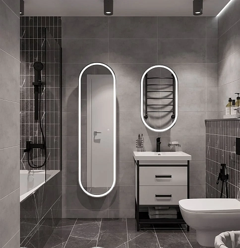 Шкаф-пенал STWORKI Мальмё МВК075 45, с подсветкой, белый 541671 Шкаф-пенал STWORKI Мальмё МВК075 45, с подсветкой, белый 541671