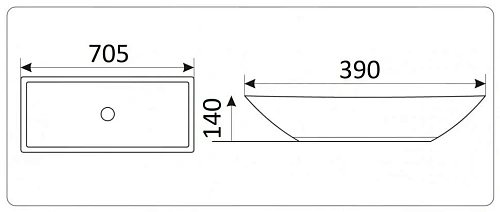 Раковина CeramaLux 9122 накладная, белый Раковина CeramaLux 9122 накладная, белый