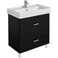 Тумба с раковиной Aquaton Америна 80 Н 1A1694K1AM950 черная Тумба с раковиной Aquaton Америна 80 Н 1A1694K1AM950 черная