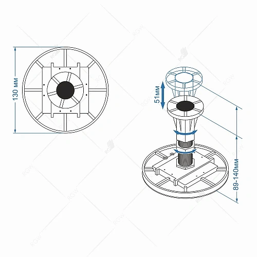 Ножки для поддона RGW N-08 (8 штук) 03230810-00 Ножки для поддона RGW N-08 (8 штук) 03230810-00