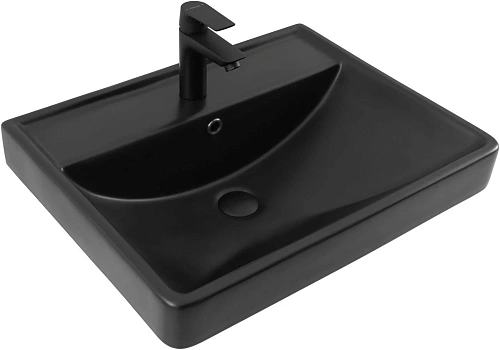 Раковина Aquanet Ирис 60 черная матовая 00329247 Раковина Aquanet Ирис 60 черная матовая 00329247