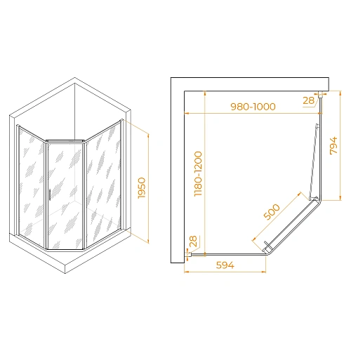 Душевой уголок RGW PA-86S 1000x1200 мм 38088602-111 Душевой уголок RGW PA-86S 1000x1200 мм 38088602-111