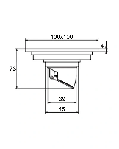 Душевой трап Orange TR01-005ni 100х100 никель Душевой трап Orange TR01-005ni 100х100 никель