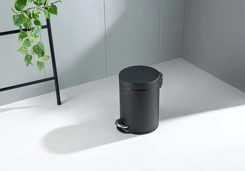 Ведро для мусора Aquatek AQ4991MB черный матовый Ведро для мусора Aquatek AQ4991MB черный матовый