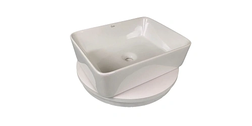 Раковина Sintesi SIN-LVB-APP-401 накладная белая 480х370х130, без отверстия под смеситель Раковина Sintesi SIN-LVB-APP-401 накладная белая 480х370х130, без отверстия под смеситель