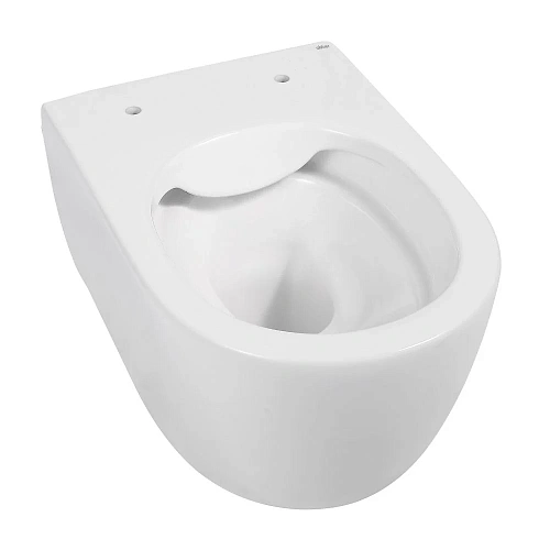 Унитаз подвесной ABBER Bequem AC1104 белый, безободковый с крышкой микролифт Унитаз подвесной ABBER Bequem AC1104 белый, безободковый с крышкой микролифт