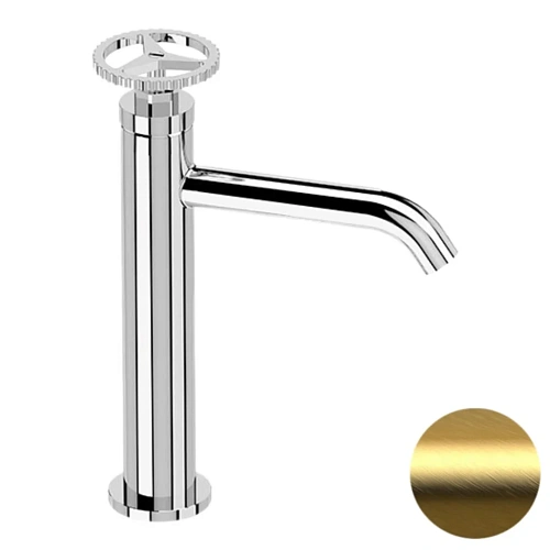 Смеситель для раковины Remer Chrono CH12ABG, золото брашированное Смеситель для раковины Remer Chrono CH12ABG, золото брашированное