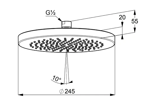 Верхний душ Kludi A-QA 6651139-00 черный матовый Верхний душ Kludi A-QA 6651139-00 черный матовый