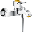 Детальная картинка товара «смеситель для ванны hansgrohe metropol classic 31340090, хром/под золото»