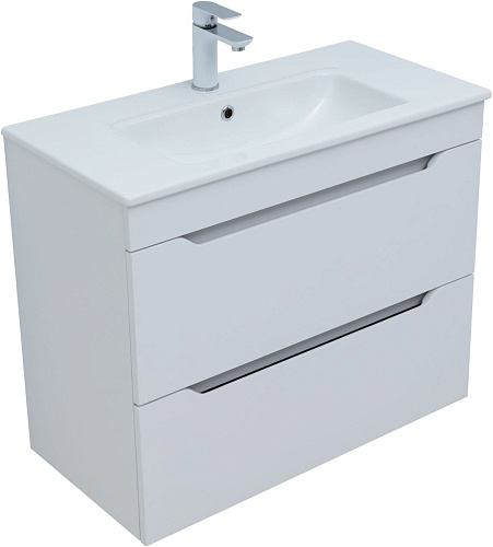 Тумба под раковину Aquanet Практика 80 00347965 белый глянец Тумба под раковину Aquanet Практика 80 00347965 белый глянец
