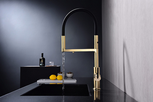 Смеситель для кухни Paulmark TORNADO светлое золото To213402-LG Смеситель для кухни Paulmark TORNADO светлое золото To213402-LG