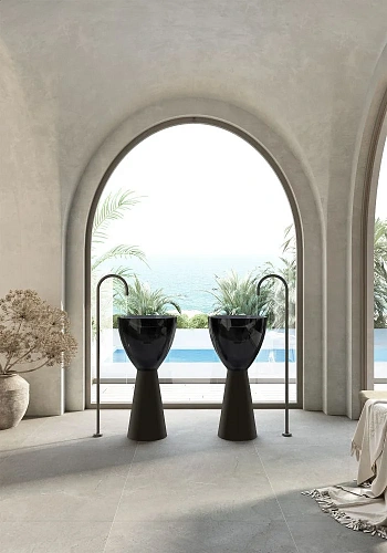 Раковина ABBER AT2703Onyx-Black отдельностоящая, прозрачная, черный/черный матовый Раковина ABBER AT2703Onyx-Black отдельностоящая, прозрачная, черный/черный матовый