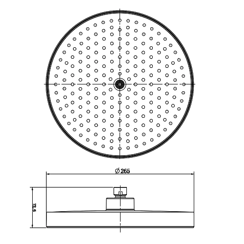Верхний душ AQUAme AQM8604CR 265 мм, Хром Верхний душ AQUAme AQM8604CR 265 мм, Хром