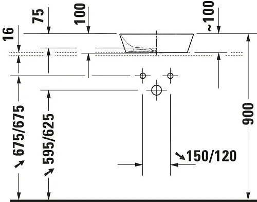 Раковина Duravit Cape Cod 2328400000 Раковина Duravit Cape Cod 2328400000