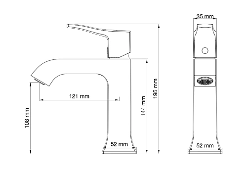 Смеситель для раковины Wonzon & Woghand темный графит (WW-88018072-BGM) Смеситель для раковины Wonzon & Woghand темный графит (WW-88018072-BGM)