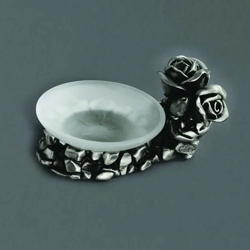 Мыльница Art&Max Rose (AM-B-0091C-T) серебро (настольная) Мыльница Art&Max Rose (AM-B-0091C-T) серебро (настольная)