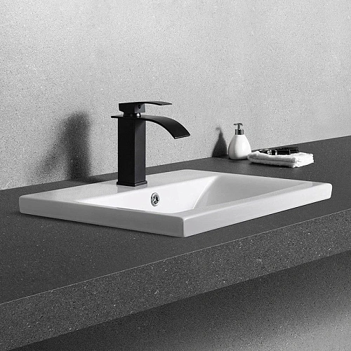 Раковина CeramaLux 9393-60 врезная, белый Раковина CeramaLux 9393-60 врезная, белый