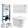 Картинка анонса товара «комплект унитаза timo kulo twc-01+fp-003w+tk-403 белый с инсталляцией, клавишей смыва inari белая с шумоизоляцией и креплениями»