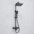 Душевая система WasserKRAFT A299.255.130.BM Thermo с термостатом черный Душевая система WasserKRAFT A299.255.130.BM Thermo с термостатом черный