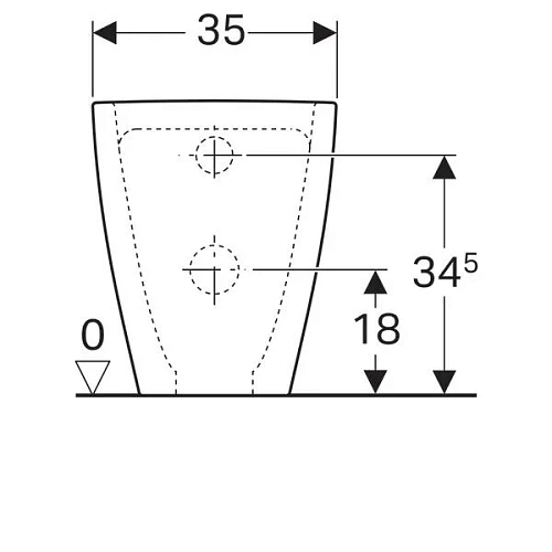 Унитаз приставной Geberit Acanto Rimfree 500.602.01.2 Унитаз приставной Geberit Acanto Rimfree 500.602.01.2