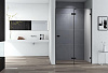 Картинка анонса товара «душевая дверь cezares bellagio-b-12-120-c-nero 120см стекло прозрачное, профиль черный»