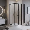 Картинка анонса товара «душевой уголок belbagno uno-195-r-2-100-c-nero 1000x1000 мм»