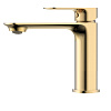 Картинка анонса товара «смеситель для раковины aquame monza aqm6310bg brushed gold»